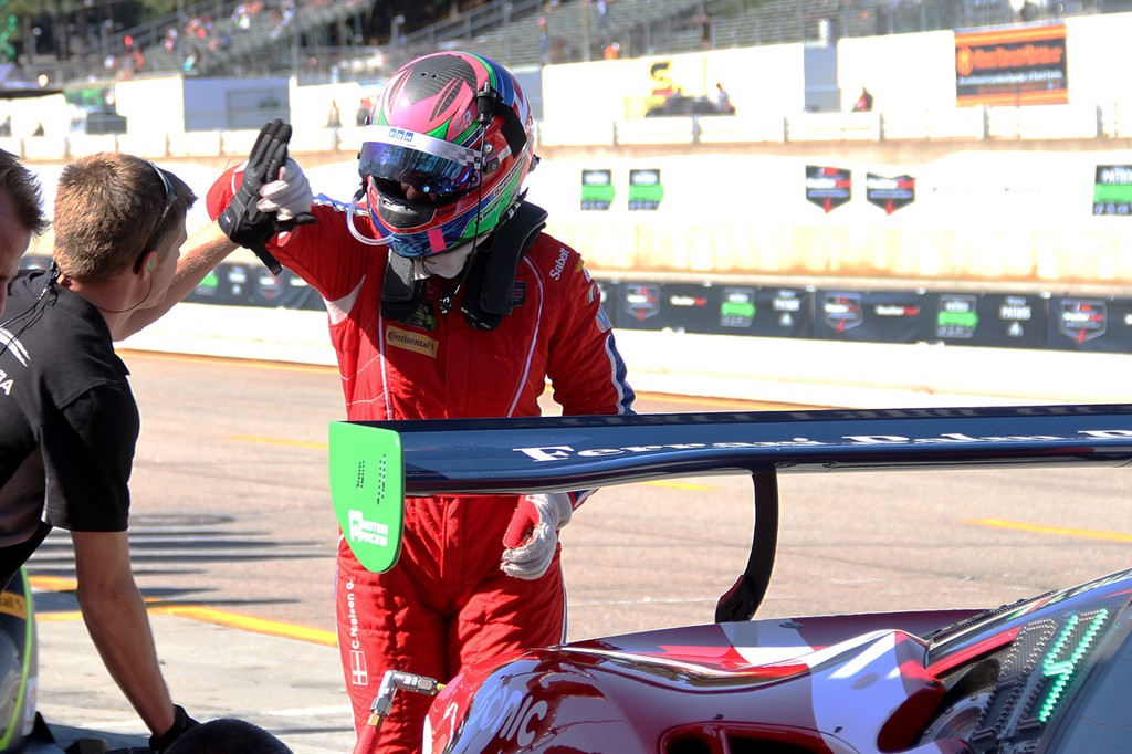Glæde over Christina Nielsens flotte kvalifikation forud for Petit Le Mans
(Foto: Jan Kaiser)
